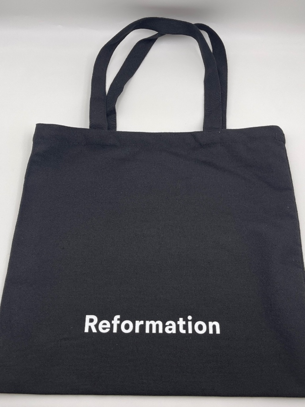 Reformation Classic Black Tote bag cotton canvas handbag 35.5/33cm grocery bag